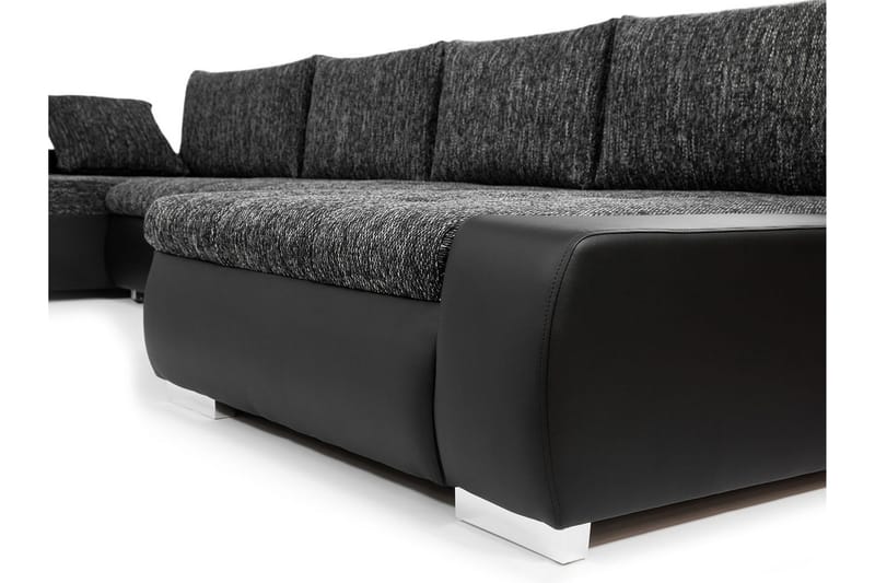 Cillo Stor Dyp Sovesofa Dobbeldivan 4-seters 340x140 cm U-formet - Blå - Møbler - Sofaer - Sovesofaer - Sovesofa divan