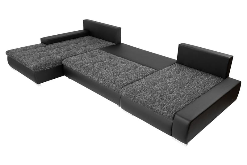 Cillo Stor Dyp Sovesofa Dobbeldivan 4-seters 340x140 cm U-formet - Blå - Møbler - Sofaer - Sovesofaer - Sovesofa divan