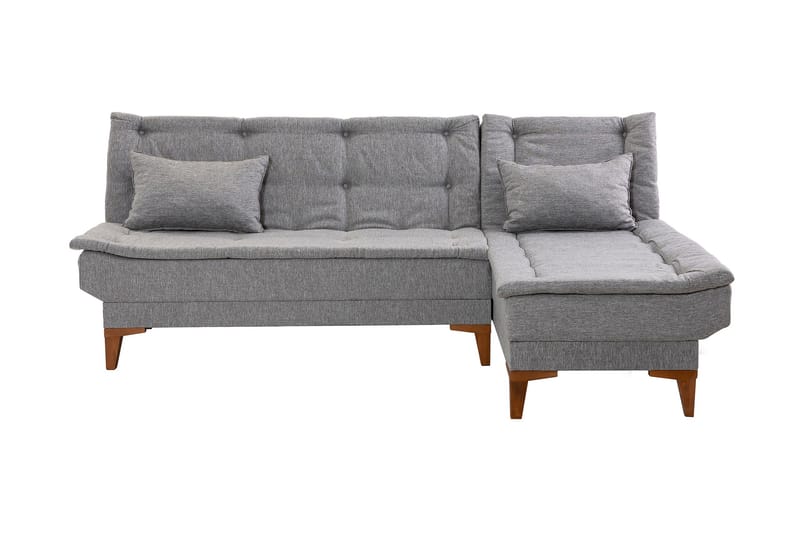 Hunterville Sovesofa m. Divan 4-seters 107x205 - Grå - Møbler - Sofaer - Sovesofaer - Sovesofa divan