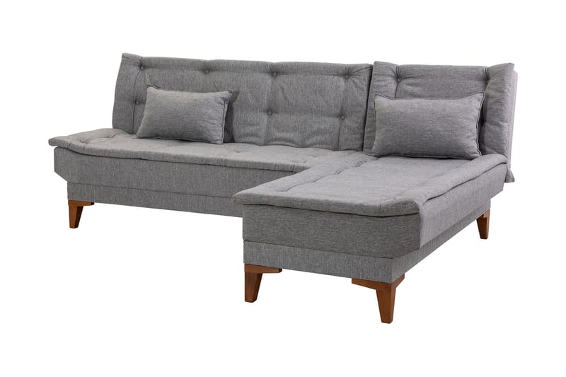 Hunterville Sovesofa m. Divan 4-seters 107x205 - Grå - Møbler - Sofaer - Sovesofaer - Sovesofa divan