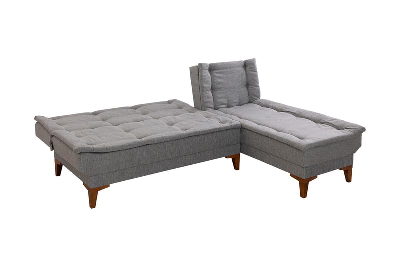 Hunterville Sovesofa m. Divan 4-seters 107x205 - Grå - Møbler - Sofaer - Sovesofaer - Sovesofa divan