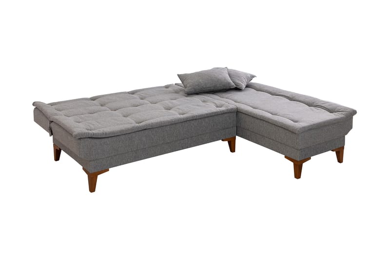 Hunterville Sovesofa m. Divan 4-seters 107x205 - Grå - Møbler - Sofaer - Sovesofaer - Sovesofa divan