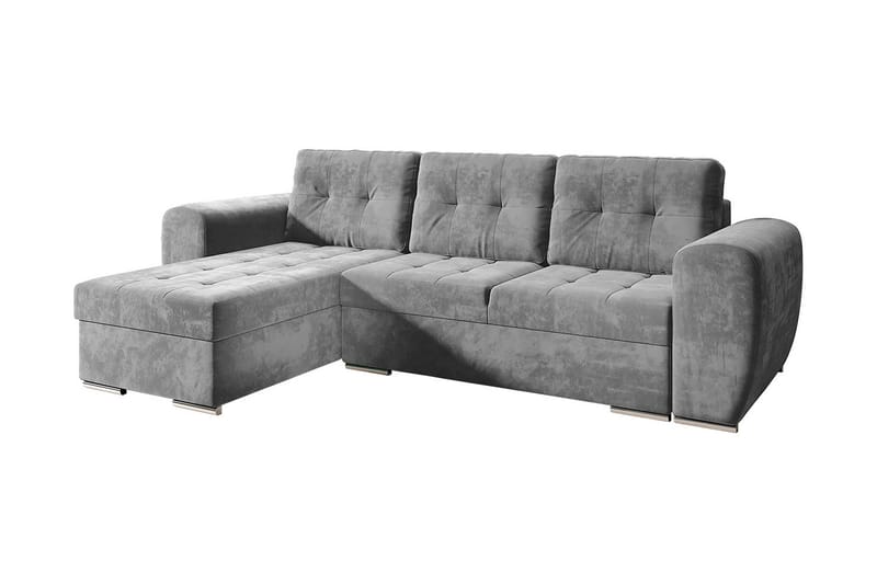 Sovesofa med divan - Lysegrå - Møbler - Sofaer - Sovesofaer - Sovesofa divan