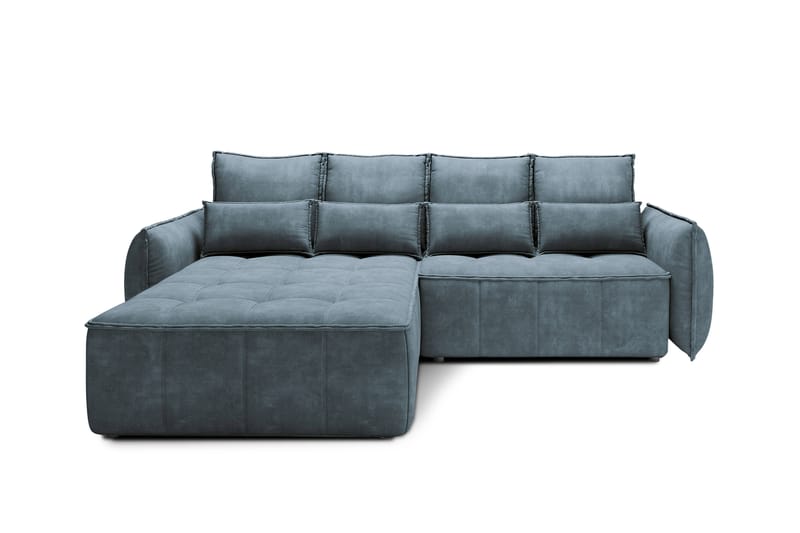 Takara Sovesofa med Divan 3-seter - Blå - Møbler - Sofaer - Sovesofaer