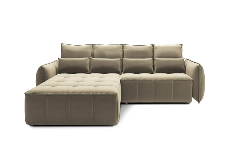 Takara Sovesofa med Divan 3-seter - Lysebrun - Møbler - Sofaer - Sovesofaer