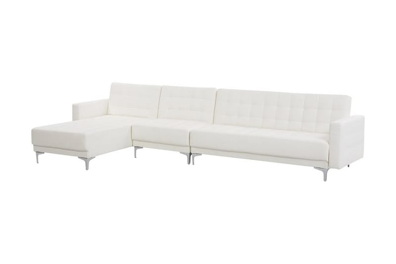 Toomey Hjørnesovesofa Large Høyre Kunstlær - Hvit - Møbler - Sofaer - Sovesofaer