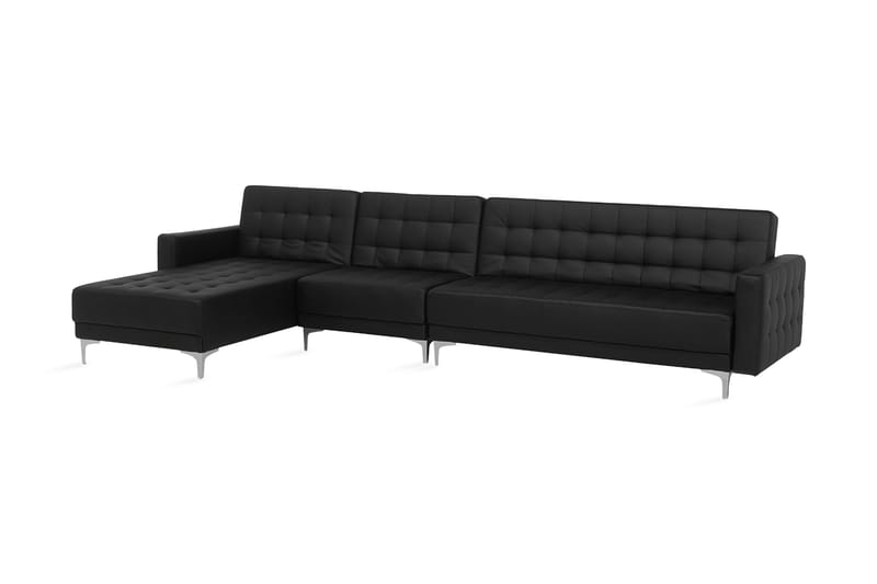 Toomey Hjørnesovesofa Large Høyre Kunstlær - Svart - Møbler - Sofaer - Sovesofaer