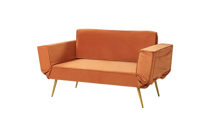 Touya Sovesofa 2-seter - Gull/Oransje - Møbler - Sofaer - Sovesofaer