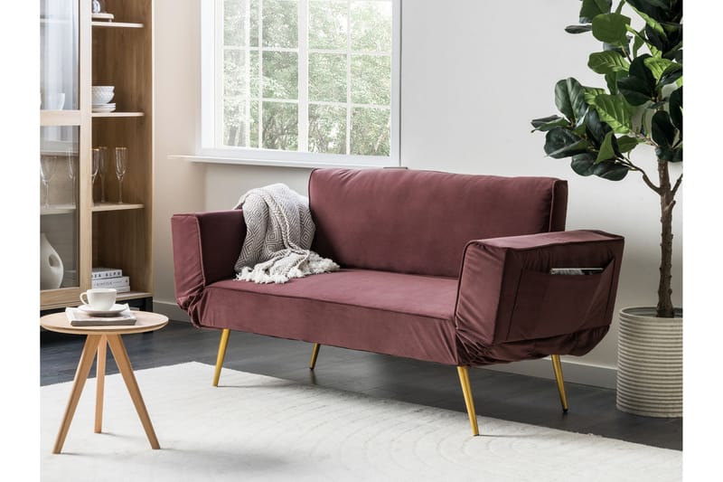 Touya Sovesofa 2-seter - Gull/Rosa - Møbler - Sofaer - Sovesofaer