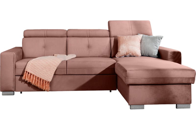 Trent Sovesofa m. Divan med Oppbevaring 3-seter - Rosa - Møbler - Sofaer - Sovesofaer