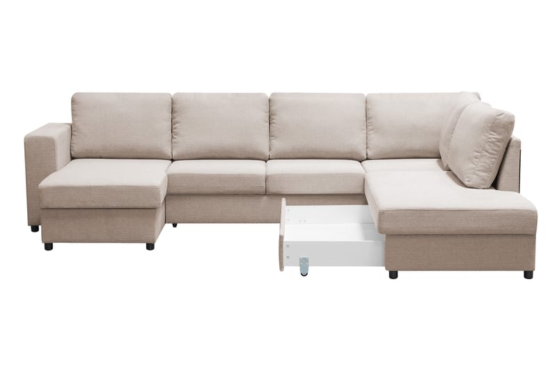 Verona U-Sovesofa Høyre - Beige - Møbler - Sofaer - Sovesofaer