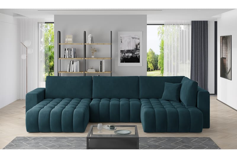 Yorktown U-sovesofa Divan Venstre - Blå - Møbler - Sofaer - Sovesofaer