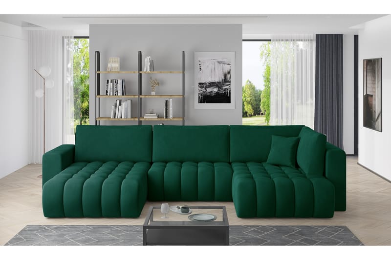 Yorktown U-sovesofa Divan Venstre - Grønn - Møbler - Sofaer - Sovesofaer