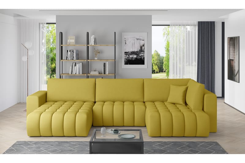 Yorktown U-sovesofa Divan Venstre - Gul - Møbler - Sofaer - Sovesofaer