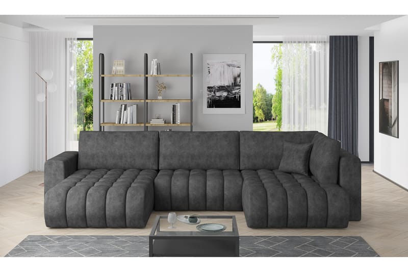 Yorktown U-sovesofa Divan Venstre - Mørkegrå - Møbler - Sofaer - Sovesofaer