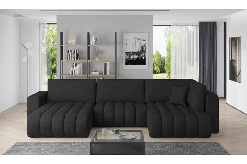 Yorktown U-sovesofa Divan Venstre - Mørkegrå - Møbler - Sofaer - Sovesofaer