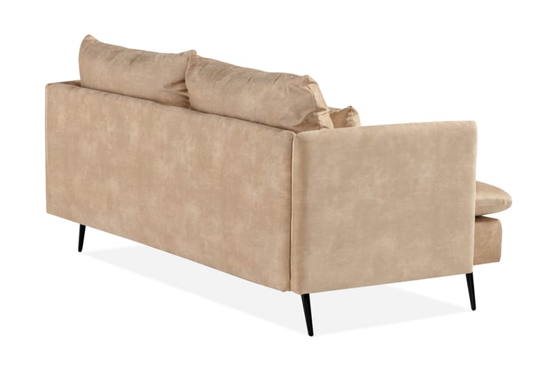 Svartvik 3-seters Sofa Fløyel Beige - Beige - Møbler - Sofaer - Sofa 3 seter