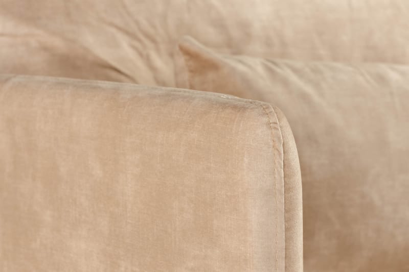 Svartvik 3-seters Sofa Fløyel Beige - Beige - Møbler - Sofaer - Sofa 3 seter