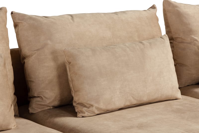 Svartvik Sjeselong Sofa Vendbar Fløyel Beige - Beige - Møbler - Sofaer - Sofa med sjeselong