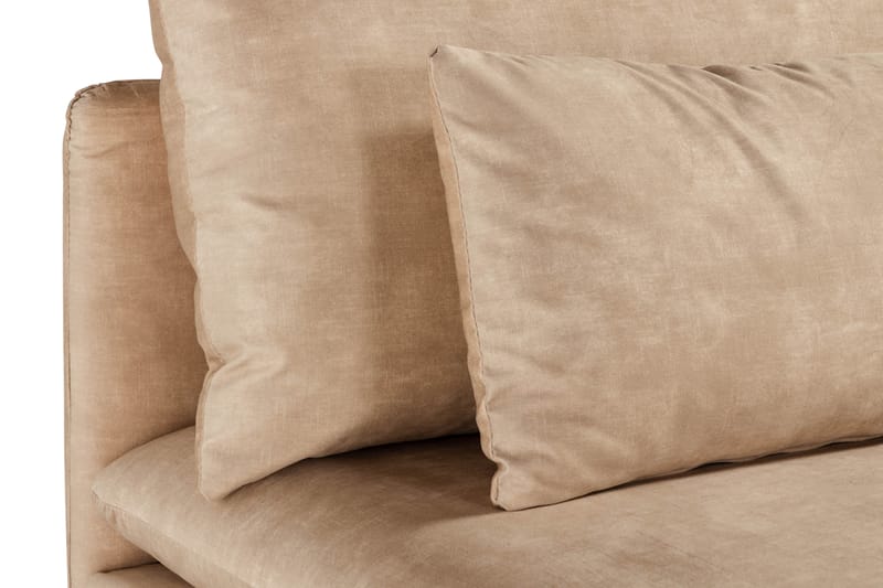 Svartvik Sjeselong Sofa Vendbar Fløyel Beige - Beige - Møbler - Sofaer - Sofa med sjeselong