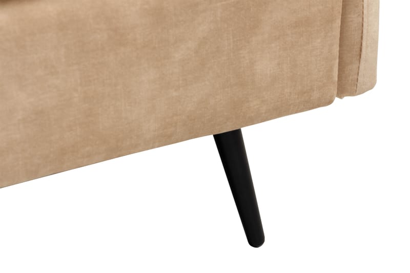 Svartvik Sjeselong Sofa Vendbar Fløyel Beige - Beige - Møbler - Sofaer - Sofa med sjeselong