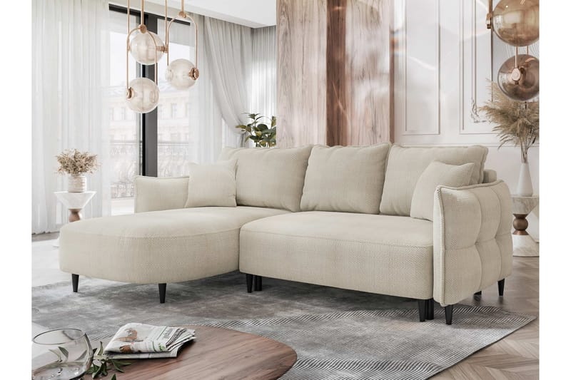 Sycylia Sofa med Divan 3-seter - Beige - Møbler - Sofaer - Sofa med sjeselong