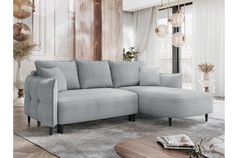 Sycylia Sofa med Divan 3-seter - Lys grå - Møbler - Sofaer - Sofa med sjeselong