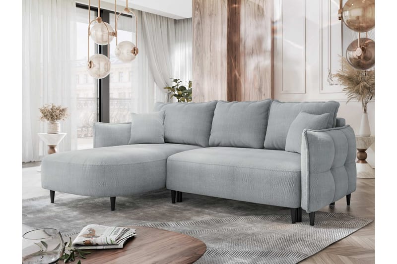 Sycylia Sofa med Divan 3-seter - Lys grå - Møbler - Sofaer - Sofa med sjeselong