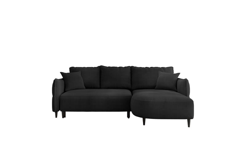 Sycylia Sofa med Divan 3-seter - Svart - Møbler - Sofaer - Sofa med sjeselong