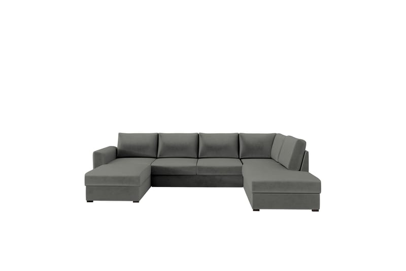 Taberk Sofa med Sjeselong og Divan 4-seter - Grå - Møbler - Sofaer - U-sofa