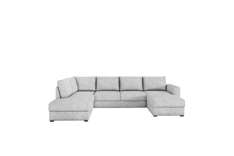 Taberk Sofa med Sjeselong og Divan 4-seter - Lys grå - Møbler - Sofaer - U-sofa