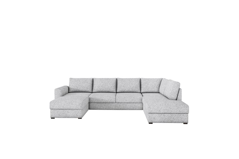 Taberk Sofa med Sjeselong og Divan 4-seter - Lys grå - Møbler - Sofaer - U-sofa