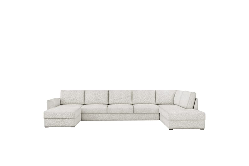 Taberk Sofa med Sjeselong og Divan 5-seter - Beige - Møbler - Sofaer - U-sofa