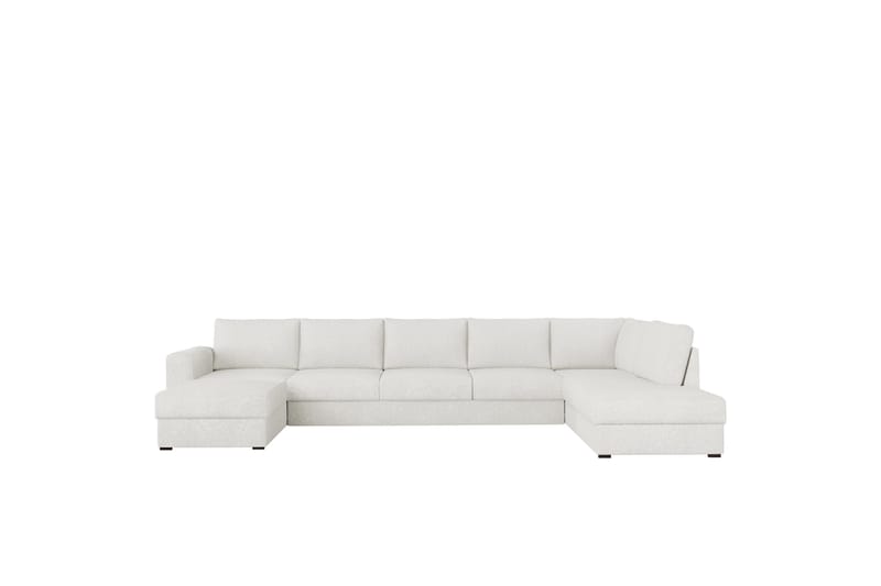 Taberk Sofa med Sjeselong og Divan 5-seter - Hvit - Møbler - Sofaer - U-sofa