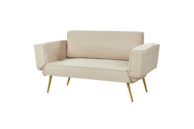 Touya Sovesofa 2-seter - Beige/Gull - Møbler - Sofaer - Sovesofaer