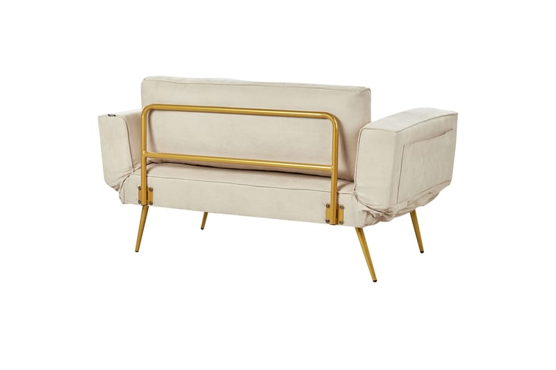 Touya Sovesofa 2-seter - Beige/Gull - Møbler - Sofaer - Sovesofaer