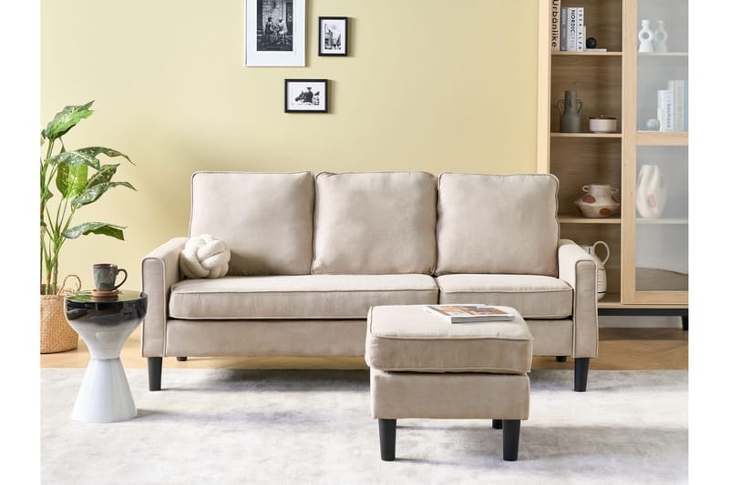 Traun Sofa 3-seter - Beige/Svart - Møbler - Sofaer - Sofa 3 seter