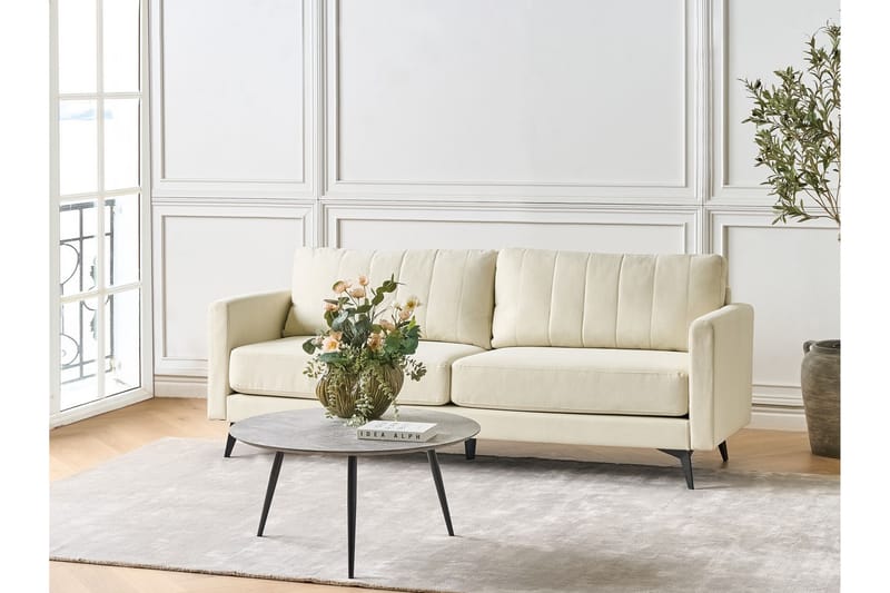 Tuba Sofa 3-seter - Beige/Svart - Møbler - Sofaer - Sofa 3 seter