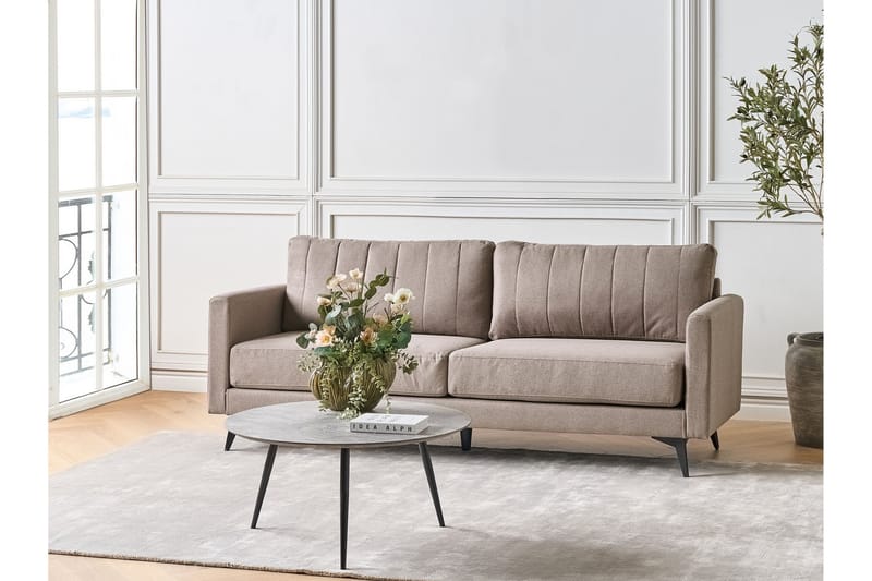 Tuba Sofa 3-seter - Brun/Svart - Møbler - Sofaer - Sofa 3 seter