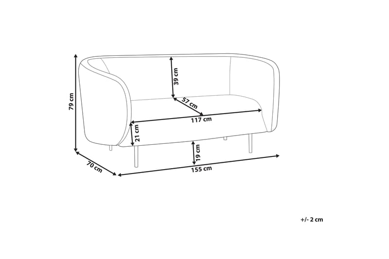 Tuka Sofa 2-seter - Svart - Møbler - Sofaer - 2 seter sofa