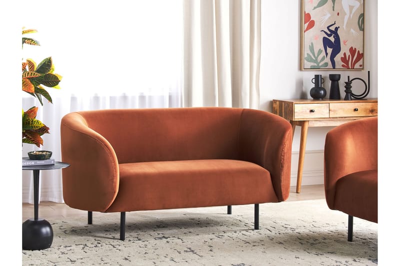 Tuka Sofa 2-seter - Svart/Oransje - Møbler - Sofaer - 2 seter sofa