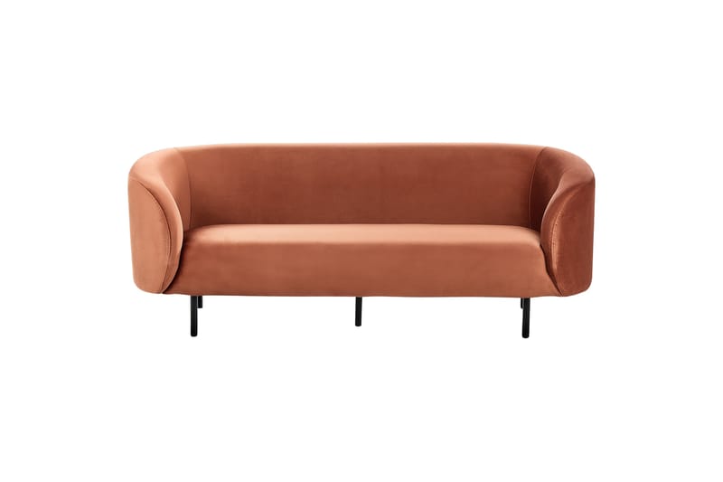 Tuka Sofa 3-seter - Svart/Oransje - Møbler - Sofaer - Sofa 3 seter