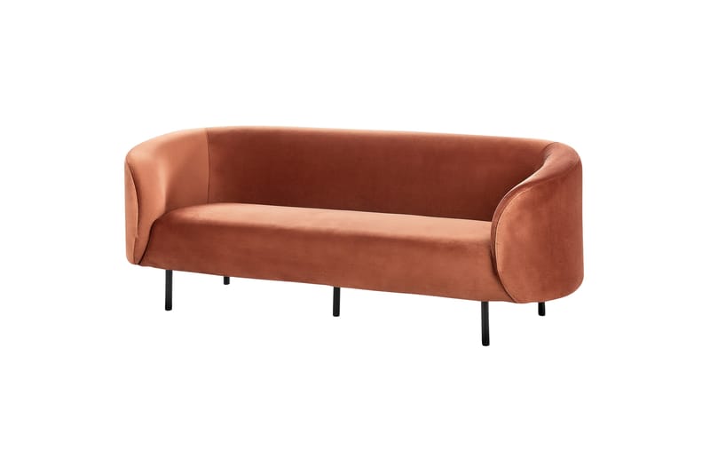 Tuka Sofa 3-seter - Svart/Oransje - Møbler - Sofaer - Sofa 3 seter