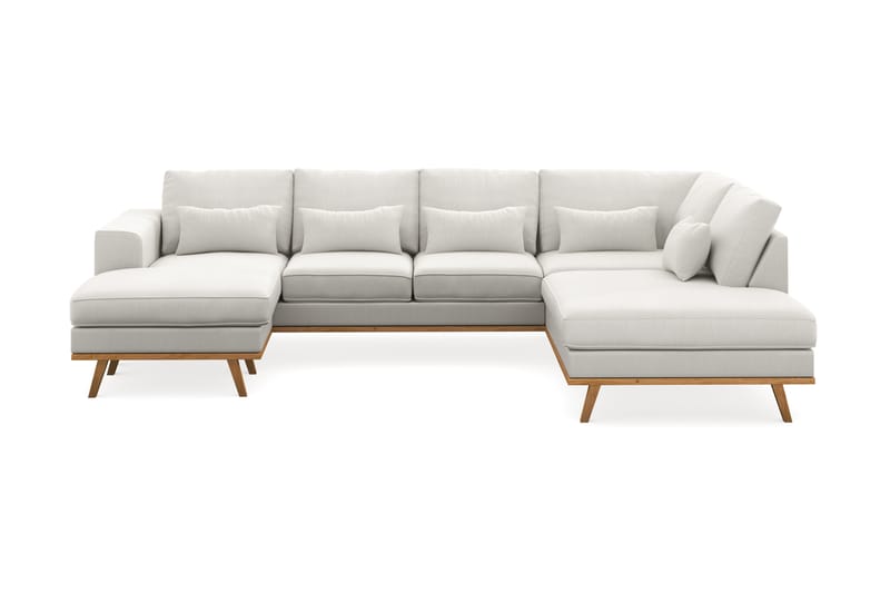 Copenhagen Compact 4-seters U Sofa Divan Venstre Sjeselong Høyre - Linbeige - Møbler - Sofaer - U-sofa