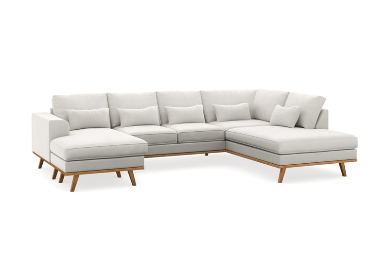 Copenhagen Compact 4-seters U Sofa Divan Venstre Sjeselong Høyre - Linbeige - Møbler - Sofaer - U-sofa