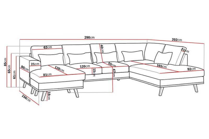 Copenhagen Compact 4-seters U Sofa Divan Venstre Sjeselong Høyre - Linbeige - Møbler - Sofaer - U-sofa