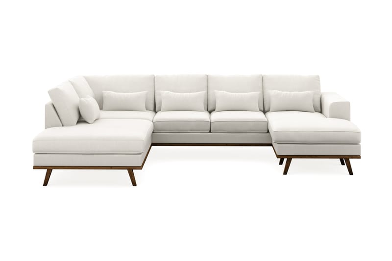 Copenhagen Compact U Sofa Divan Høyre Sjeselong Venstre - Linbeige / Hvit - Møbler - Sofaer - U-sofa