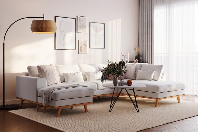 Copenhagen Compact U Sofa Divan Høyre Sjeselong Venstre - Linbeige - Møbler - Sofaer - U-sofa