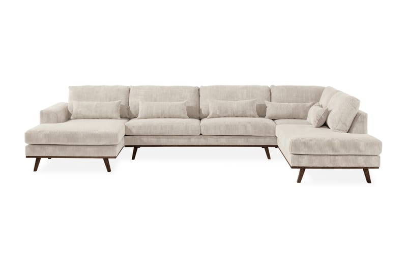 Copenhagen Stor U Sofa Manchester Divan Høyre Sjeselong Venstre - Beige / Lys - Møbler - Sofaer - U-sofa