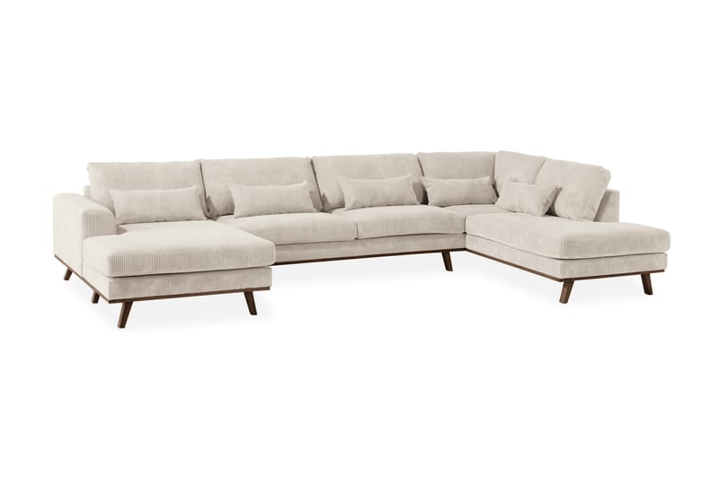 Copenhagen Stor U Sofa Manchester Divan Høyre Sjeselong Venstre - Beige / Lys - Møbler - Sofaer - U-sofa